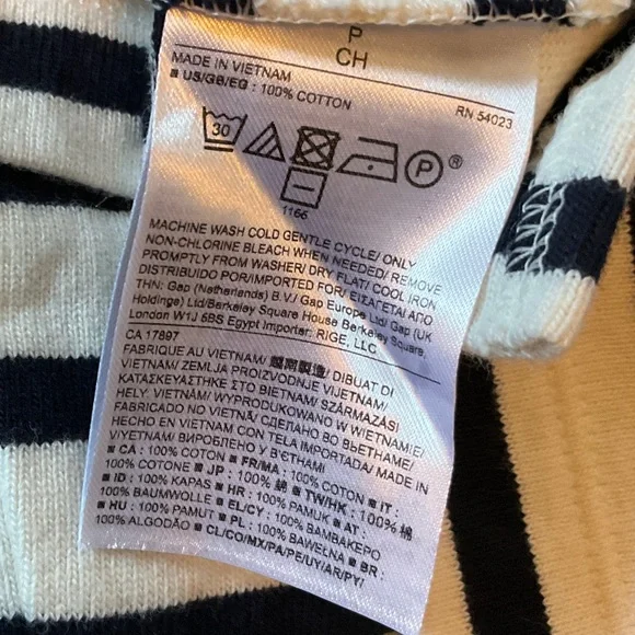 Banana Republic Women's Striped Tunic Black Ivory Size Small - Picture 10 of 10